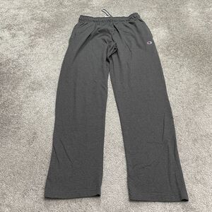 Champion Lounge Sweatpants Mens Large Gray Straight Elastic Cotton Active 30x32